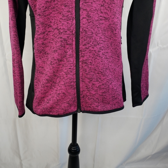 Marc New York Lightweight Zip Front Purple & Black Heathered Pockets Jacket Sz M - Picture 3 of 15